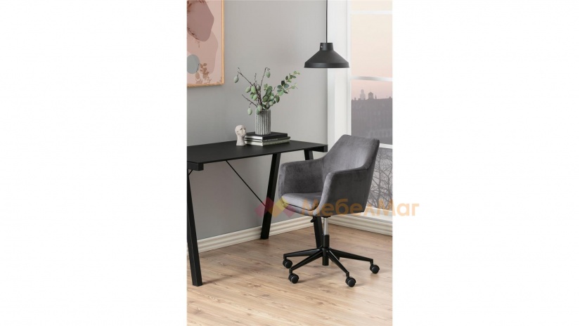 Офис стол Нора сив - изглед 1 - МебелМаг Офис стол Нора сив - изглед 1