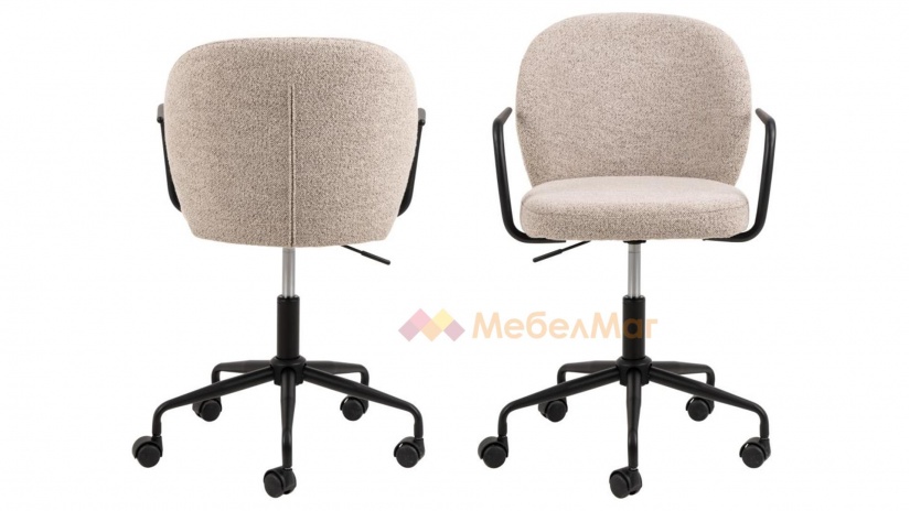 Офис стол Патриция бежов - изглед 3 - МебелМаг Офис стол Патриция бежов - изглед 3