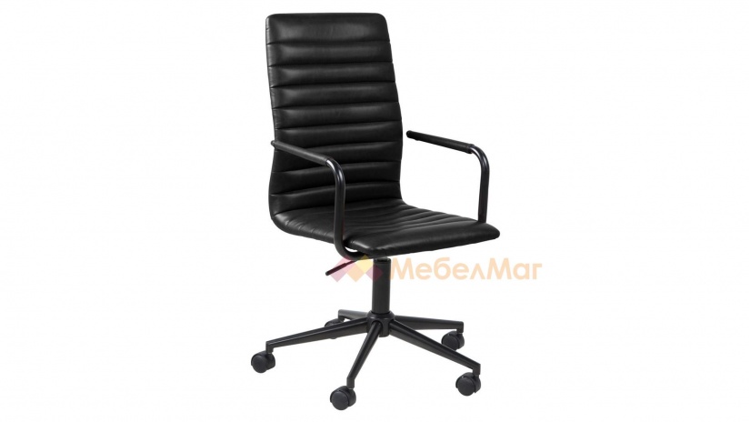 Офис стол Уинслоу черен с черно - изглед 2 - МебелМаг Офис стол Уинслоу черен с черно - изглед 2