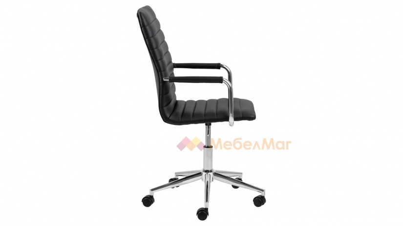 Офис стол Уинслоу черен с хром - изглед 3 - МебелМаг Офис стол Уинслоу черен с хром - изглед 3