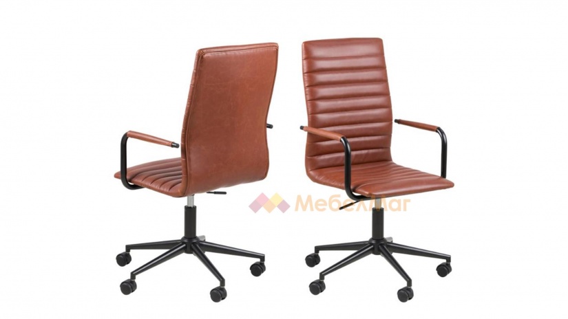 Офис стол Уинслоу кафяв - изглед 2 - МебелМаг Офис стол Уинслоу кафяв - изглед 2