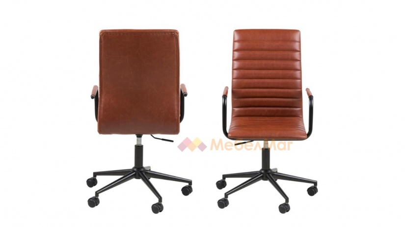 Офис стол Уинслоу кафяв - изглед 3 - МебелМаг Офис стол Уинслоу кафяв - изглед 3