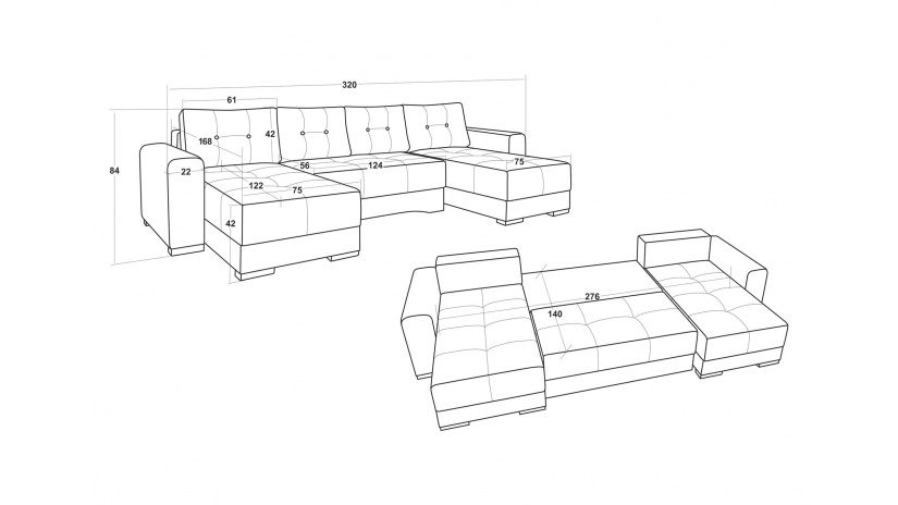 Ъглов диван Джена универсален ъгъл кафяв - изглед 5 - МебелМаг Ъглов диван Джена универсален ъгъл кафяв - изглед 5
