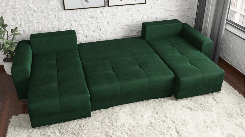 Ъглов диван Джена универсален ъгъл зелен - изглед 4 - МебелМаг Ъглов диван Джена универсален ъгъл зелен - изглед 4