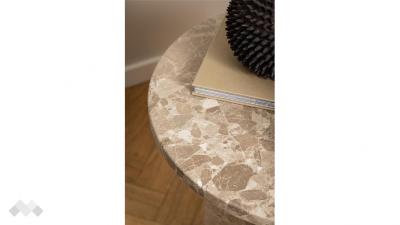 Трапезна маса Наксос неразтегателни кафяв мрамор - изглед 4