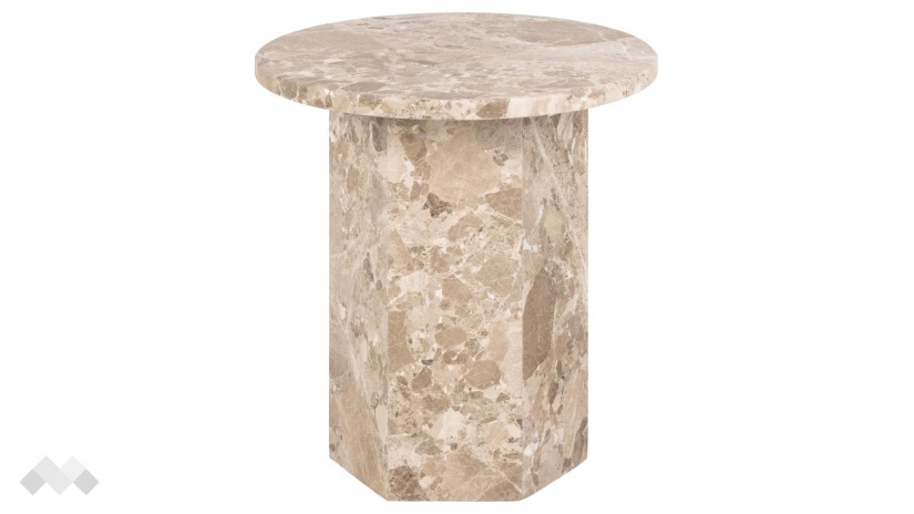 Трапезна маса Наксос неразтегателни кафяв мрамор - изглед 2