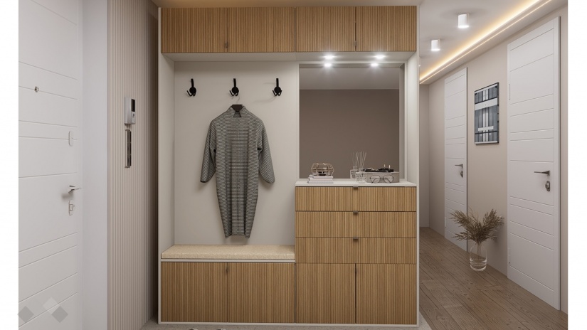 Портманто Хармония дъб гардън с кашмир - изглед 2 - МебелМаг Портманто Хармония дъб гардън с кашмир - изглед 2