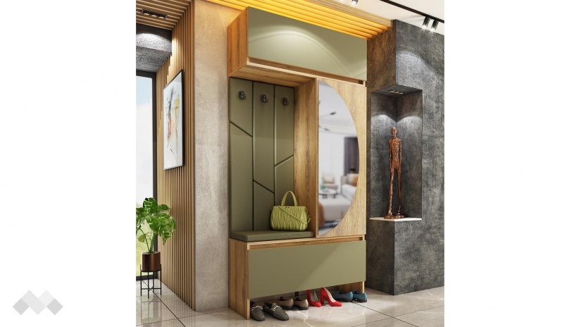 Портманто Торо дъб евок с маслина - изглед 1 - МебелМаг Портманто Торо дъб евок с маслина - изглед 1