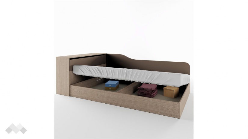 Приста с ракла 120/190 Кристи мока с лате - изглед 2 - МебелМаг Приста с ракла 120/190 Кристи мока с лате - изглед 2