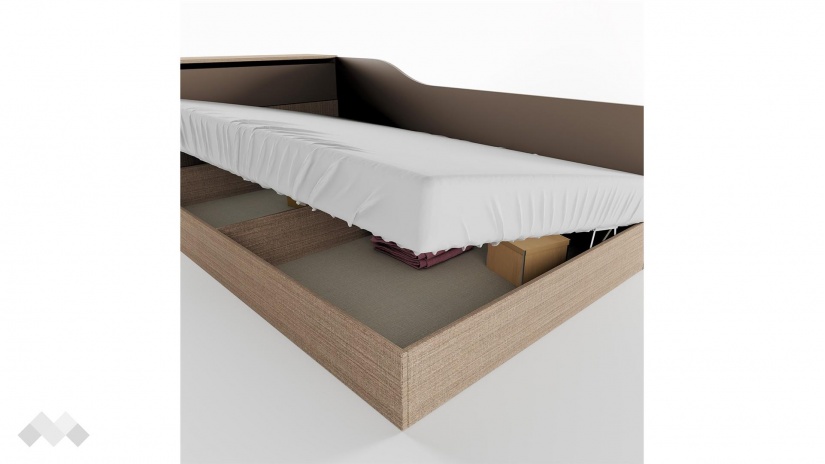 Приста с ракла 120/190 Кристи мока с лате - изглед 3 - МебелМаг Приста с ракла 120/190 Кристи мока с лате - изглед 3