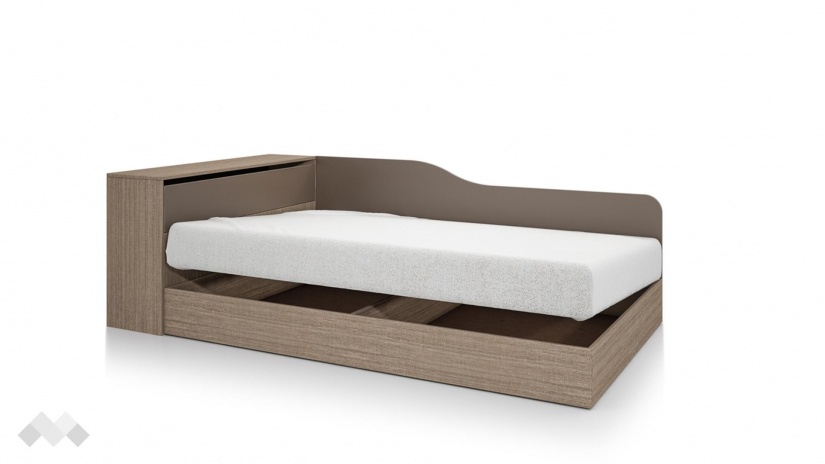 Приста с ракла 120/190 Кристи мока с лате - изглед 1 - МебелМаг Приста с ракла 120/190 Кристи мока с лате - изглед 1