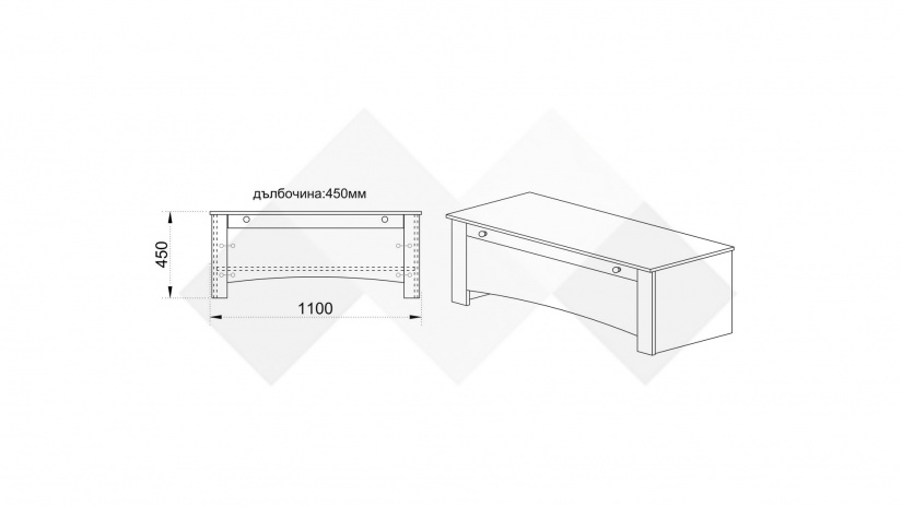 Ракла Одеса тъмна сонома - изглед 2 - МебелМаг Ракла Одеса тъмна сонома - изглед 2