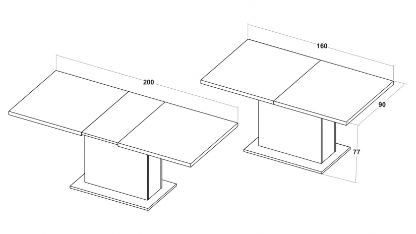 Трапезна маса Кора разтегателни олд стайл - изглед 4 - МебелМаг Трапезна маса Кора разтегателни олд стайл - изглед 4