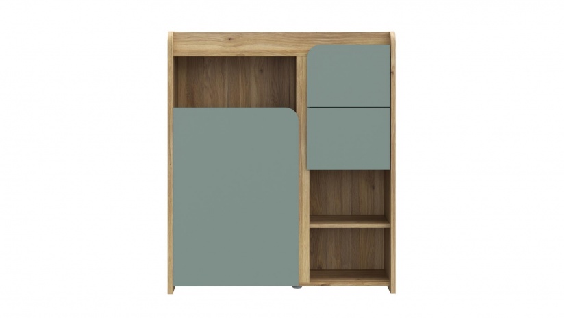 Скрин Холис дъб маувела с олив - изглед 2 - МебелМаг Скрин Холис дъб маувела с олив - изглед 2