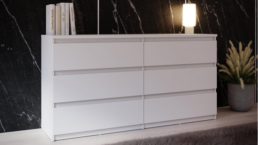 Скрин Челси бял мат - изглед 1 - МебелМаг Скрин Челси бял мат - изглед 1