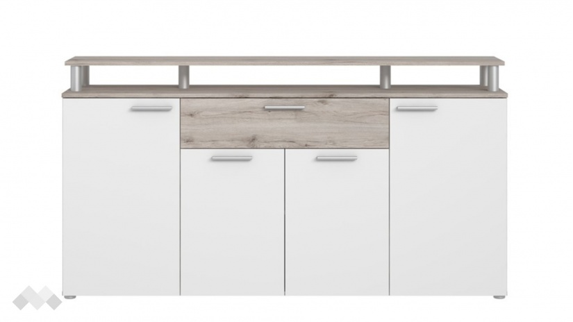 Скрин Джулада пясъчен дъб с бяло - изглед 3 - МебелМаг Скрин Джулада пясъчен дъб с бяло - изглед 3