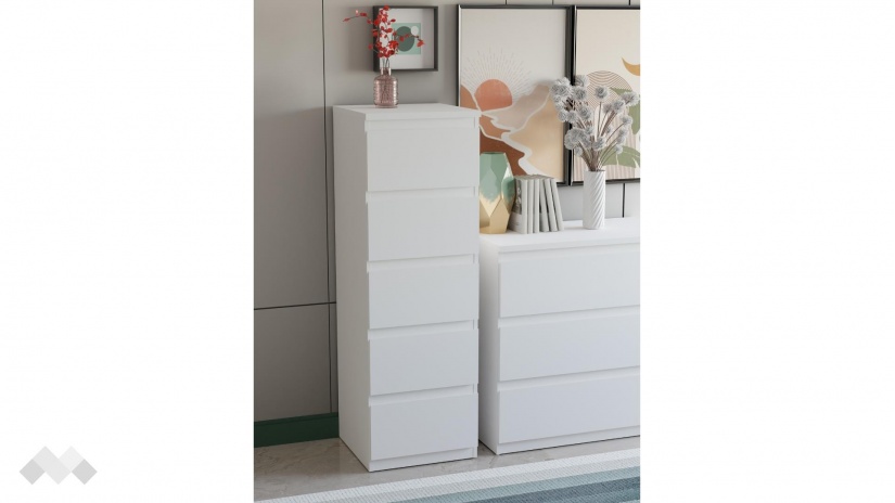 Скрин Едмор бял - изглед 1 - МебелМаг Скрин Едмор бял - изглед 1