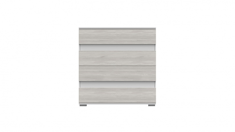 Скрин Хелиос дъб стокхолм със сиво и бяло гладко - изглед 2 - МебелМаг Скрин Хелиос дъб стокхолм със сиво и бяло гладко - изглед 2