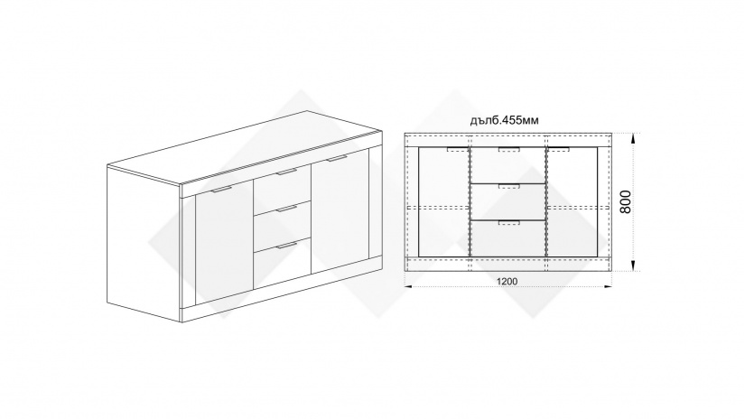 Скрин Хендерсън бяло фладер и бял гланц - изглед 2