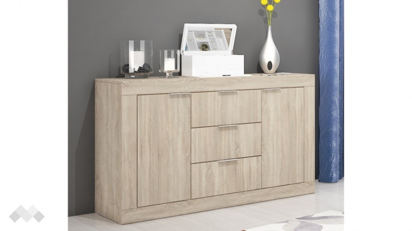 Скрин Хендерсън тъмна сонома - изглед 1 - МебелМаг Скрин Хендерсън тъмна сонома - изглед 1