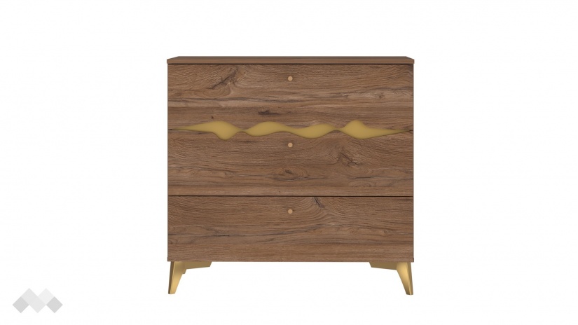 Скрин Кения колониален дъб със златно - изглед 4 - МебелМаг Скрин Кения колониален дъб със златно - изглед 4