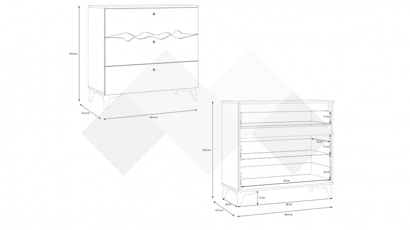 Скрин Кения колониален дъб със златно - изглед 6 - МебелМаг Скрин Кения колониален дъб със златно - изглед 6
