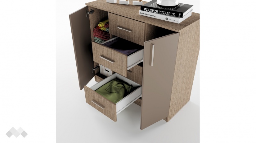 Скрин Колинс мока с лате - изглед 4 - МебелМаг Скрин Колинс мока с лате - изглед 4