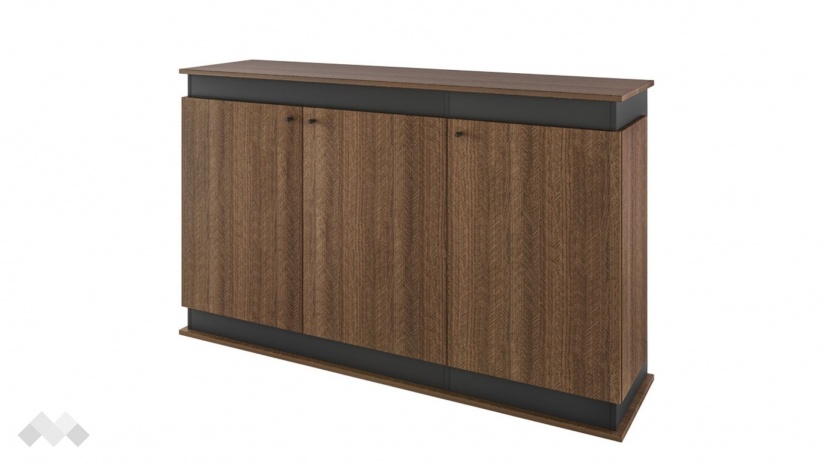 Скрин Купър песаро с графит - изглед 1 - МебелМаг Скрин Купър песаро с графит - изглед 1