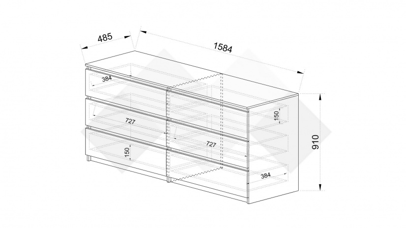 Скрин Мия мока с лате - изглед 4 - МебелМаг Скрин Мия мока с лате - изглед 4