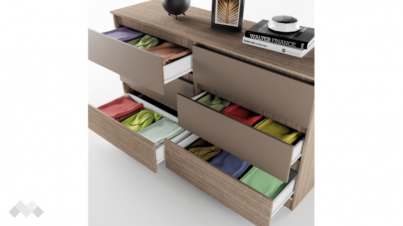 Скрин Мия мока с лате - изглед 3 - МебелМаг Скрин Мия мока с лате - изглед 3