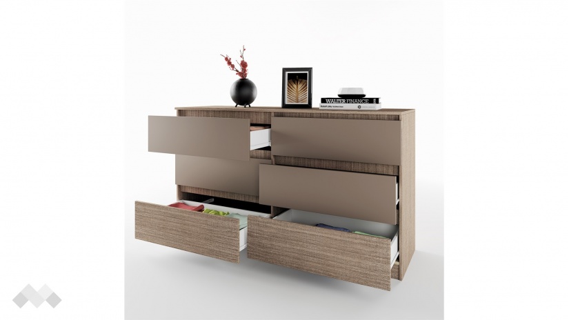 Скрин Мия мока с лате - изглед 2 - МебелМаг Скрин Мия мока с лате - изглед 2