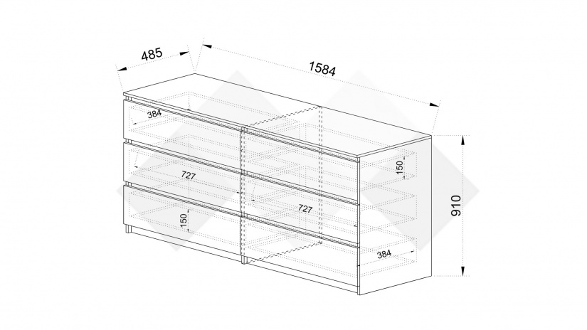 Скрин Мия сонома арвен с бял гланц - изглед 3 - МебелМаг Скрин Мия сонома арвен с бял гланц - изглед 3