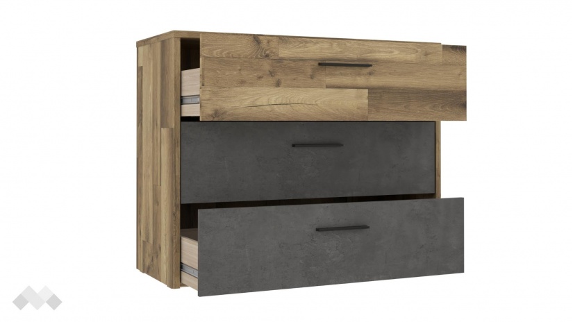 Скрин Ричиано бетон с дъб став - изглед 3