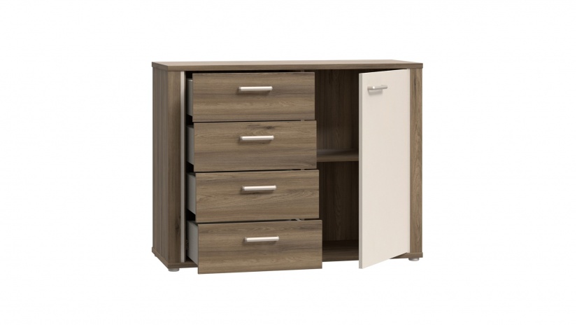 Скрин Дейлос дъб валенсия с крем - изглед 5 - МебелМаг Скрин Дейлос дъб валенсия с крем - изглед 5