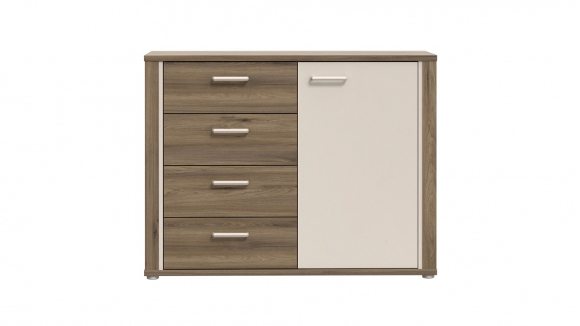 Скрин Дейлос дъб валенсия с крем - изглед 4 - МебелМаг Скрин Дейлос дъб валенсия с крем - изглед 4