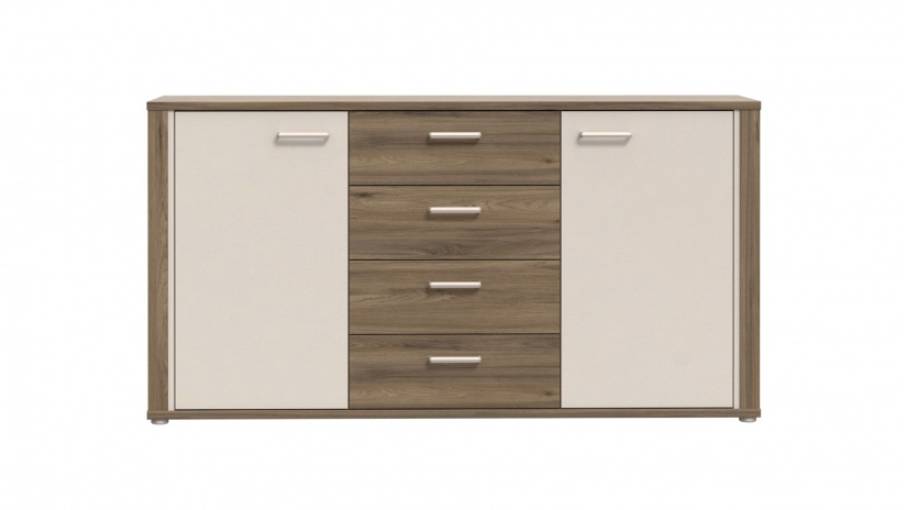 Скрин Дейлос дъб валенсия с крем - изглед 3 - МебелМаг Скрин Дейлос дъб валенсия с крем - изглед 3