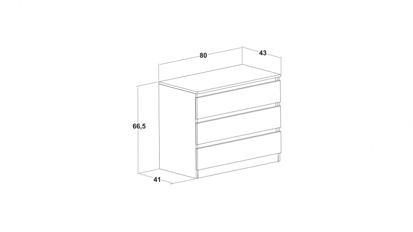 Скрин Борей дъб вотан светъл с антрацит - изглед 2 - МебелМаг Скрин Борей дъб вотан светъл с антрацит - изглед 2