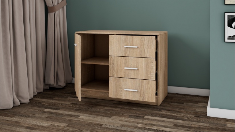 Скрин Арго дъб сонома - изглед 2 - МебелМаг Скрин Арго дъб сонома - изглед 2