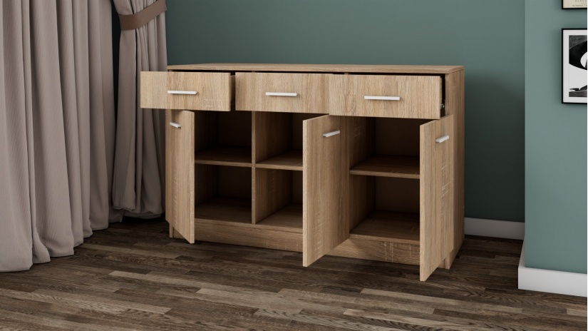 Скрин Арго дъб сонома - изглед 2 - МебелМаг Скрин Арго дъб сонома - изглед 2