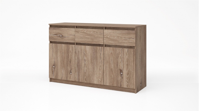 Скрин Борей браун силвърджак - изглед 1 - МебелМаг Скрин Борей браун силвърджак - изглед 1