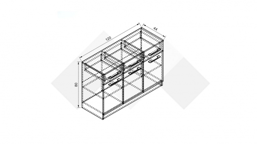 Скрин Комо дъб ърбан ойстър с бяло - изглед 2