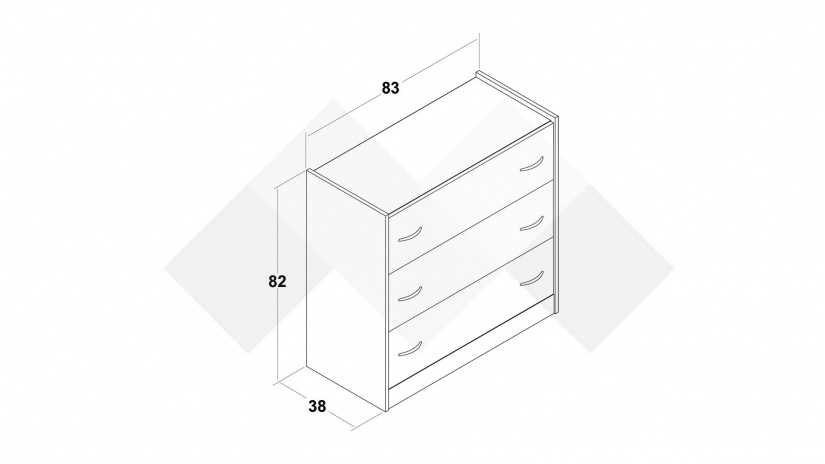 Скрин Спирит малта с антрацит - изглед 3 - МебелМаг Скрин Спирит малта с антрацит - изглед 3