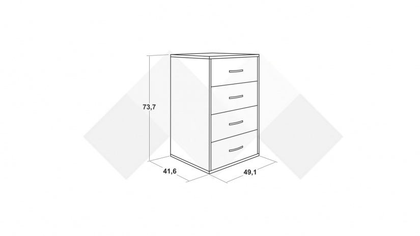 Скрин Жизел антрацит с дъб сонома - изглед 3 - МебелМаг Скрин Жизел антрацит с дъб сонома - изглед 3