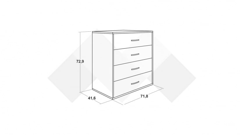 Скрин Жизел антрацит с дъб сонома - изглед 3 - МебелМаг Скрин Жизел антрацит с дъб сонома - изглед 3