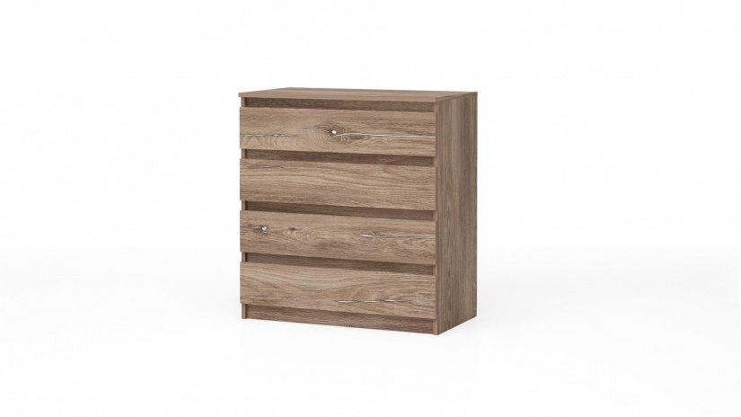 Скрин Борей браун силвърджак - изглед 1 - МебелМаг Скрин Борей браун силвърджак - изглед 1