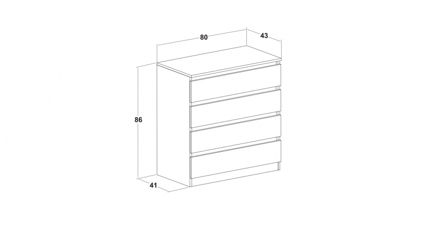 Скрин Борей дъб вотан светъл с антрацит - изглед 2 - МебелМаг Скрин Борей дъб вотан светъл с антрацит - изглед 2