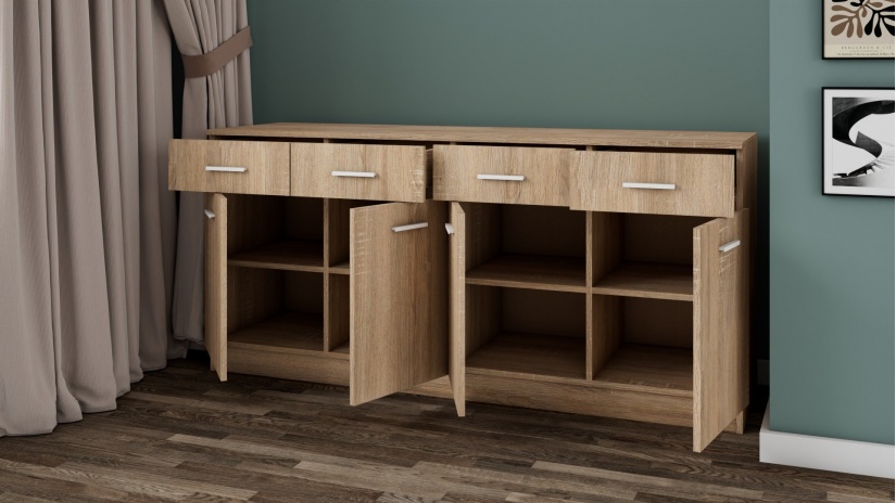 Скрин Арго дъб сонома - изглед 2 - МебелМаг Скрин Арго дъб сонома - изглед 2