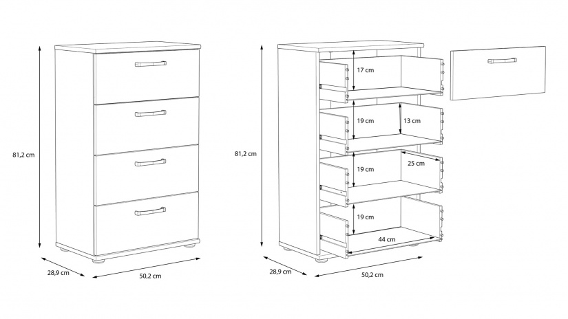 Скрин Нико дъб сонома - изглед 4 - МебелМаг Скрин Нико дъб сонома - изглед 4