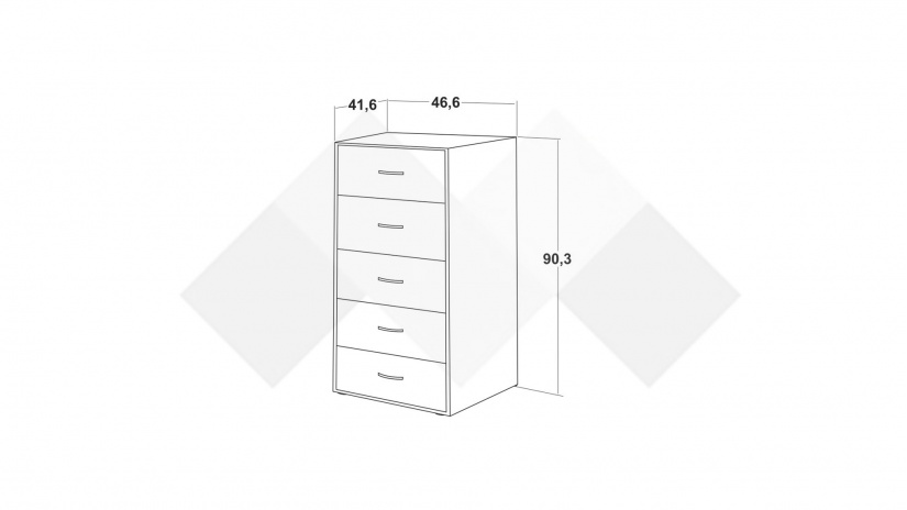 Скрин Жизел антрацит с дъб сонома - изглед 3 - МебелМаг Скрин Жизел антрацит с дъб сонома - изглед 3
