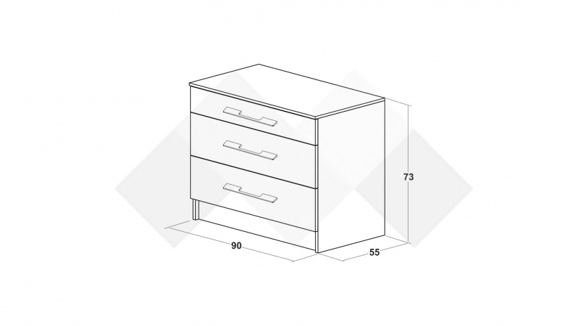 Скрин Маями кварц с антрацит гланц - изглед 2 - МебелМаг Скрин Маями кварц с антрацит гланц - изглед 2